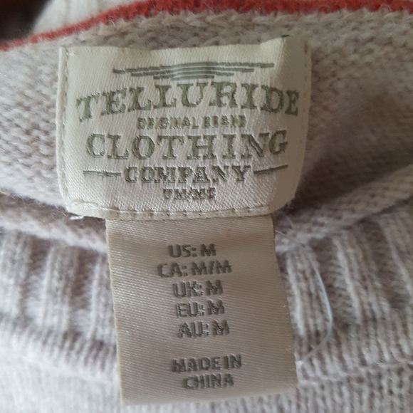 TELLRIDE Tan Knitted Pullover Lambswool Fox Sweater - Picture 6 of 8